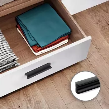 Ручка-скоба cappio rsc022, алюминий, м/о 128 мм, цвет черный