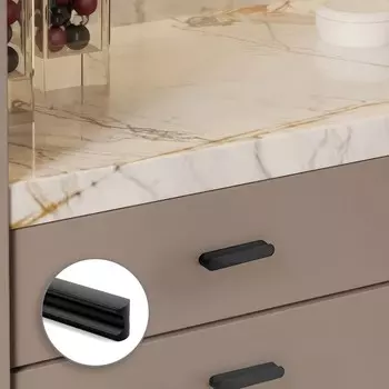 Ручка-скоба cappio rsc022, алюминий, м/о 64 мм, цвет черный