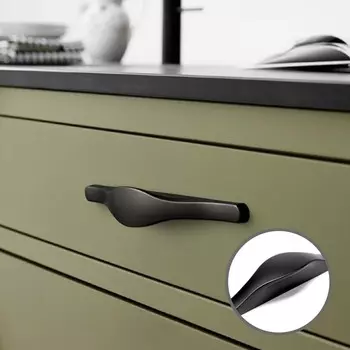 Ручка-скоба cappio rsc028, м/о 96 мм, цвет черный