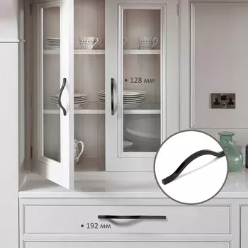 Ручка-скоба cappio rsc040, м/о 128 мм, цвет черный