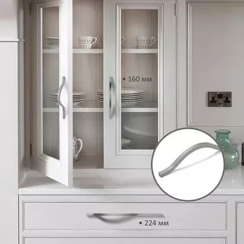 Ручка-скоба cappio rsc040, м/о 160 мм, цвет графит