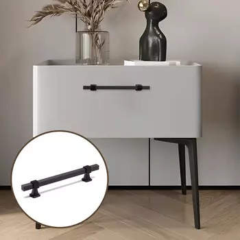 Ручка-скоба cappio rsc105, алюминий, м/о 128 мм, цвет черный