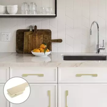 Ручка-скоба мебельная cappio rs1401, м/о 224 мм, цвет сатиновое золото