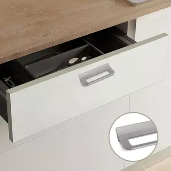 Ручка-скоба мебельная cappio rs1402, м/о 96 мм, цвет графит