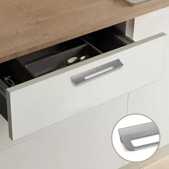 Ручка-скоба мебельная cappio rs1402, м/о 192 мм, цвет графит