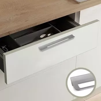 Ручка-скоба мебельная cappio rs1402, м/о 256 мм, цвет графит