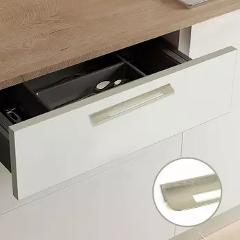 Ручка-скоба мебельная cappio rs1402, м/о 256 мм, цвет сатиновое золото