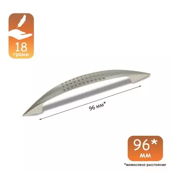 Ручка-скоба cappio 1012-96, м/о 96 мм, цвет матовый хром