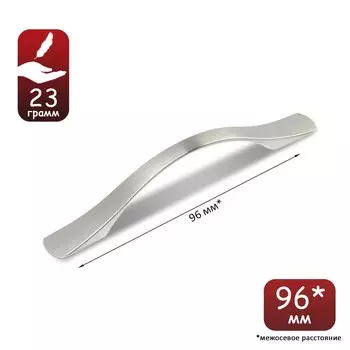 Ручка-скоба рс136sn, м/о 96 мм, цвет матовый никель