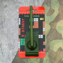 Ручка прикол, гелевая, синяя паста на подложке