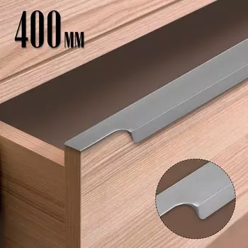 Ручка торцевая cappio rp100gr, l=400 мм, цвет серый, 4 шт.