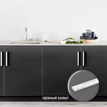 Ручка торцевая cappio rp101wh, м/о 128 мм, цвет белый, 4 шт.