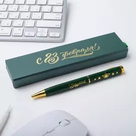 Ручка шариковая, в футляре, металл,1.0 мм, синяя паста