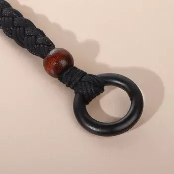 Ручки для сумки, 2 шт., вощеный шнур/дерево, 482 см, черные
