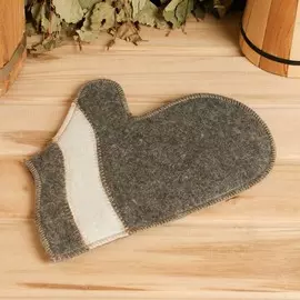 Рукавица волна, серая