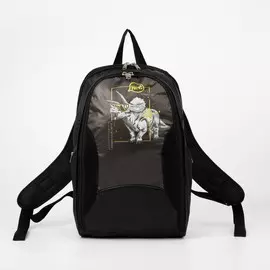 Рюкзак, 2 отдела на молниях, цвет чёрный,