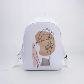 Рюкзак эскиз, 27х14х38, отд на молнии, н/карман, белый