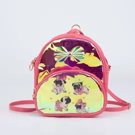 Рюкзак детский, отдел на молнии, наружный карман, цвет розовый