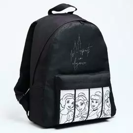 Рюкзак молод принцессы, 33*13*37, отд на молнии, н/карман, черный