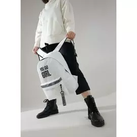 Рюкзак молодёжный girl, 29х12х37 см, отд на молнии, наружный карман, светоотраж., белый