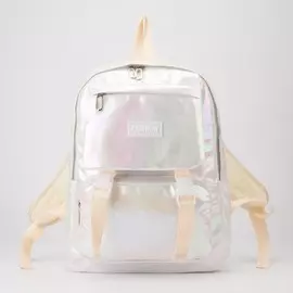 Рюкзак молодежный из текстиля на молнии, 4 кармана, цвет белый