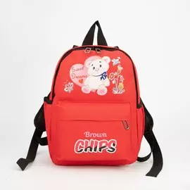 Рюкзак на молнии, цвет красный