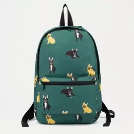 Рюкзак на молнии, цвет зеленый