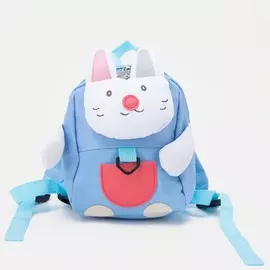 Рюкзак на молнии, наружный карман, цвет голубой