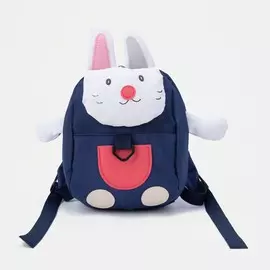 Рюкзак на молнии, наружный карман, цвет синий