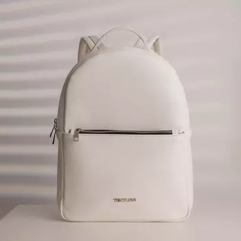 Рюкзак на молнии, textura, наружный карман, цвет белый