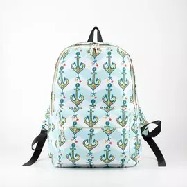 Рюкзак, отдел на молнии, 2 наружных кармана, 2 боковых кармана, цвет голубой,