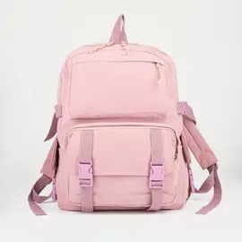 Рюкзак, отдел на молнии, 2 наружных кармана, 2 боковых кармана, цвет розовый