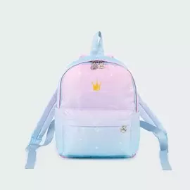 Рюкзак, отдел на молнии, 2 наружных кармана, цвет голубой/розовый