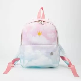 Рюкзак, отдел на молнии, 2 наружных кармана, цвет голубой/розовый