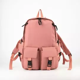 Рюкзак, отдел на молнии, 3 наружных кармана, 2 боковых кармана, цвет пудра