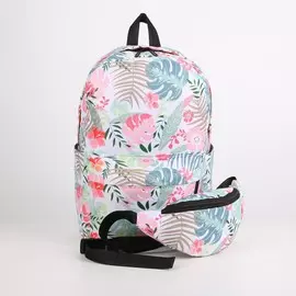 Рюкзак, отдел на молнии, наружный карман, 2 боковых кармана, поясная сумка, цвет разноцветный,