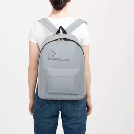 Рюкзак текстильный светоотражающий, anrti anti social, 42 х 30 х 12см