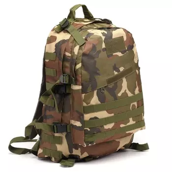 Рюкзак тактический туристический storm tactic, 40 л, с карманами, расцветка мультикам, зеленый/коричневый