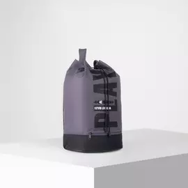 Рюкзак школьный молодежный торба, отдел на стяжке шнурком, цвет черный/серый