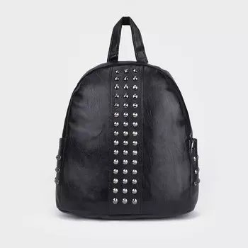 Рюкзак женский из искусственной кожи на молнии, цвет черный