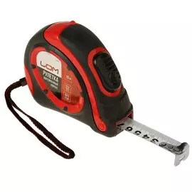 Рулетка тундра, двухкомпонентный корпус, автостоп, 10 м х 25 мм