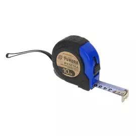 Рулетка тундра, обрезиненный корпус, 10 м 25 мм