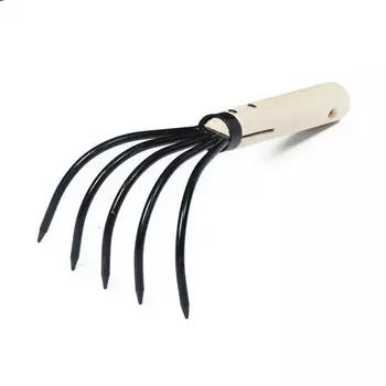 Рыхлитель, длина 23 см, 5 зубцов, деревянная ручка, greengo