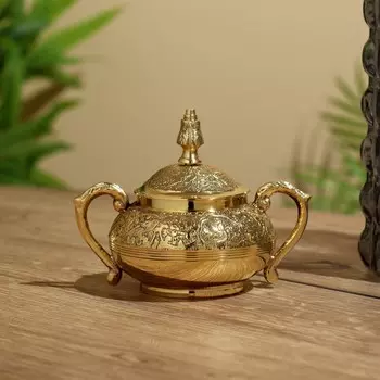 Сахарница 15х10х10 см, латунь