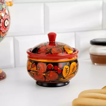 Сахарница дерево хохлома