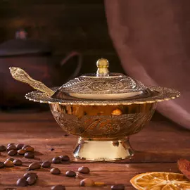 Сахарница латунь