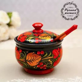 Сахарница дерево хохлома