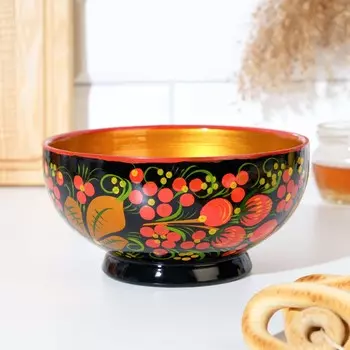 Салатник деревянный хохлома