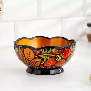 Салатник деревянный хохлома