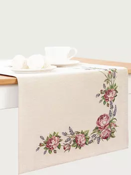 Салфетка "Розы и лаванда", 40х100 см